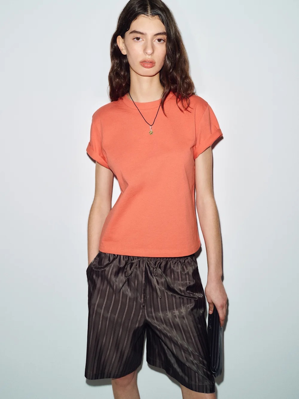 Reformation Rowan Crew Tee Orange - Size S